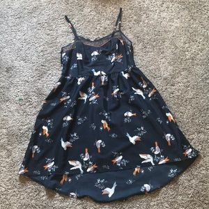 Navy Blue Bird Dress